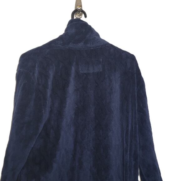 Tommy Bahama Men's Navy Blue Robe Size S/M Spa Lounge Relaxation Weekend Comfort - Picture 3 of 13